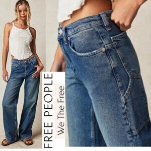 We The Free Tinsley Baggy High Rise Straight Leg Jeans Size 24